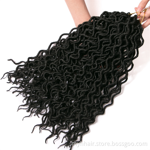 curly 16 inch Crochet Braid hair 75g/pack,24 strands/pack Synthetic Braiding Hair extensions Soft Dread Locks Crochet Braids